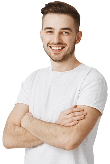 handsome-young-man-white-t-shirt-cross-arms-chest-smiling-pleased 1